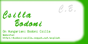 csilla bodoni business card